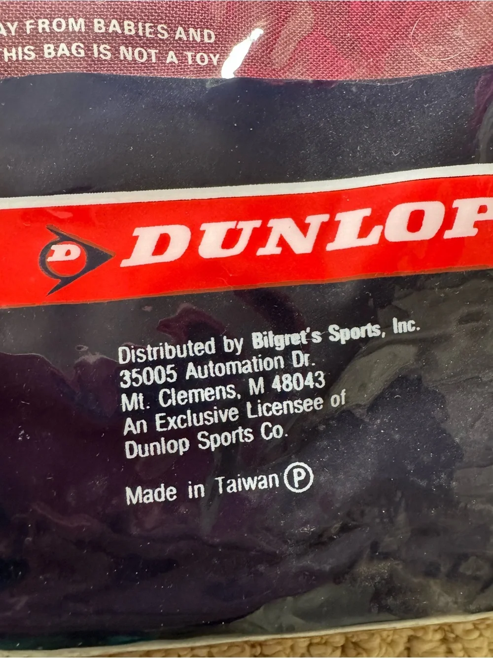 Dunlop Deluxe Golf Bag Travel Cover - Burgundy with Tan Accents